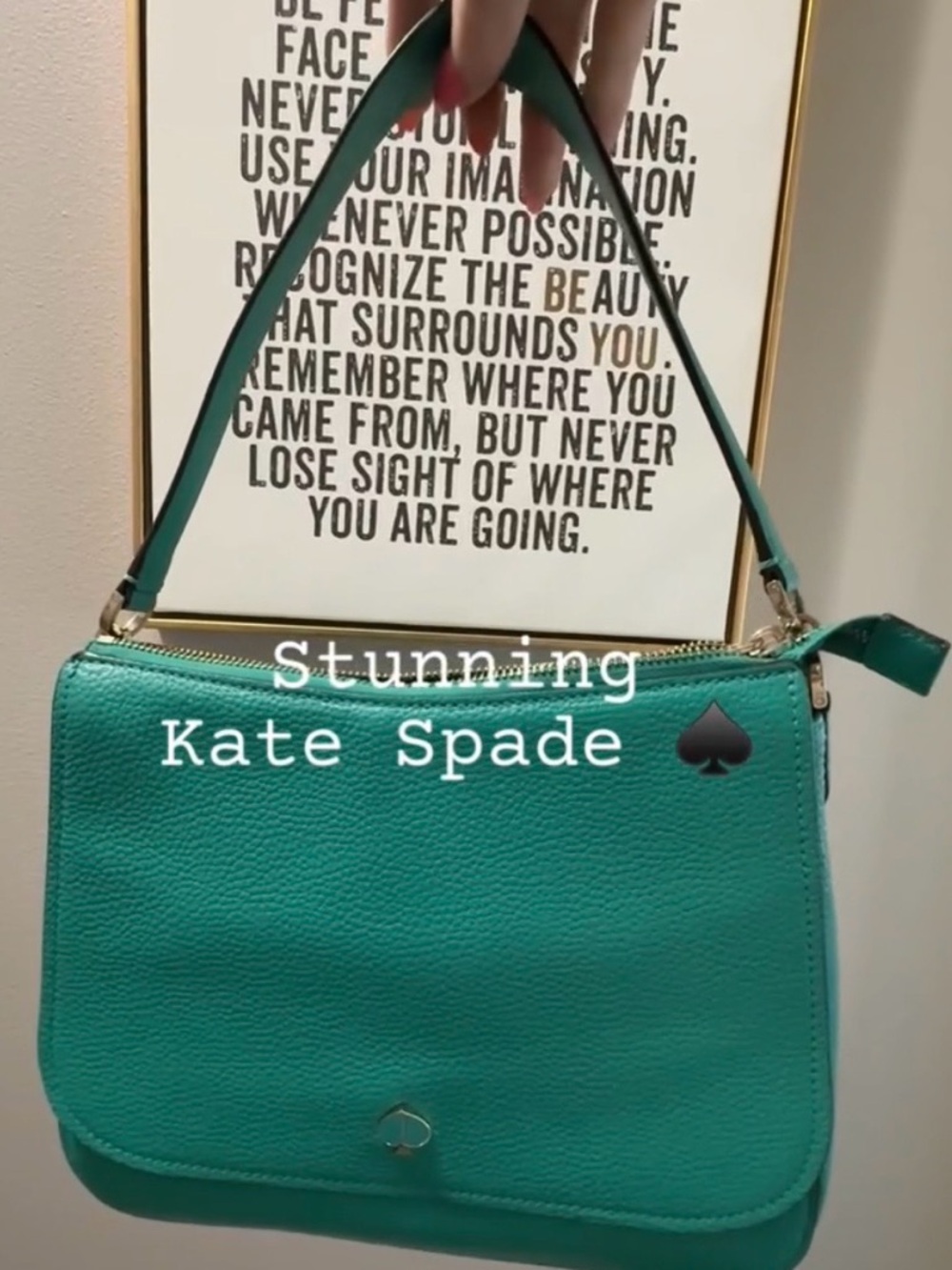 ♠️ Kate Spade Polly Medium Leather Shoulder Bag - Picture 9 of 9